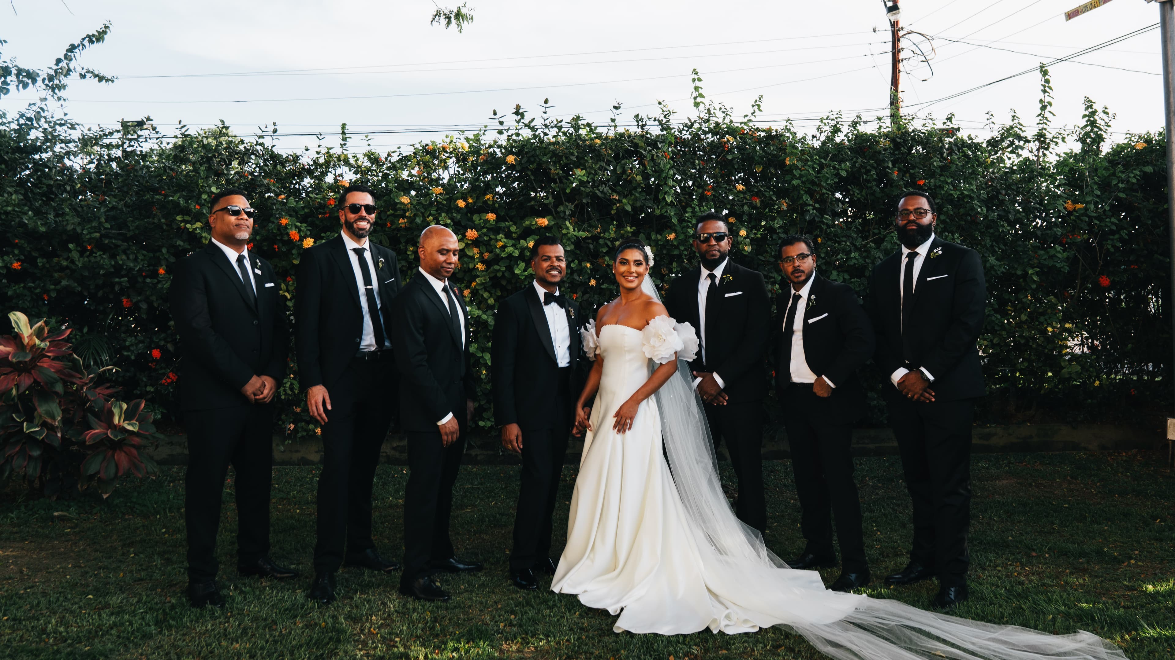 Kevin and Alix with their wedding party